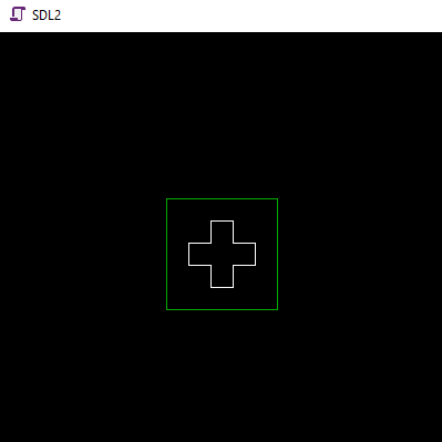 Output from the line renderer after interpreting the QBASIC DRAW string directly