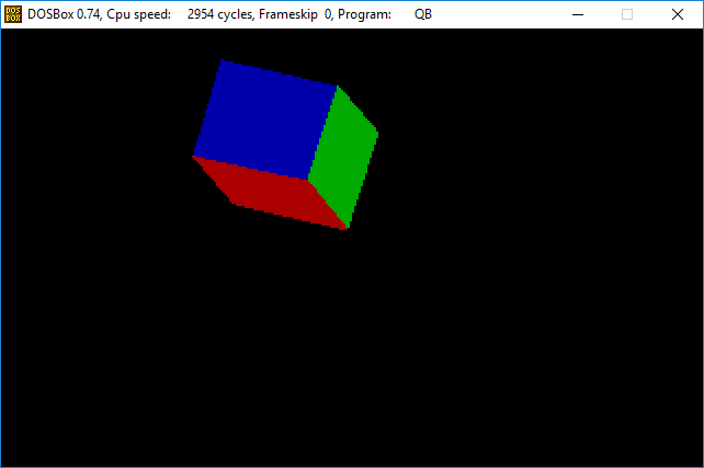 A rotating RGB cube